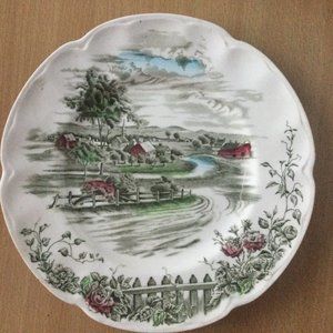 Johnson Bros The Road Home Genuine hand engraving underglaze decoration plate